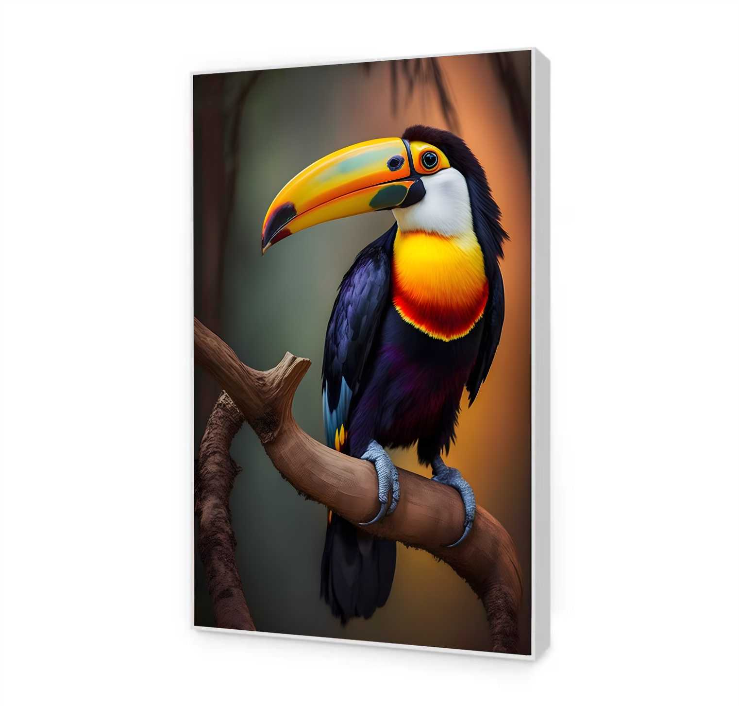 Quadro Decorativo Tucano em Arte Colorida